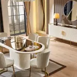 Guccı Ekru Yemek Odası
