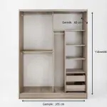 Yağmur Sürgülü Dolap (165 cm)