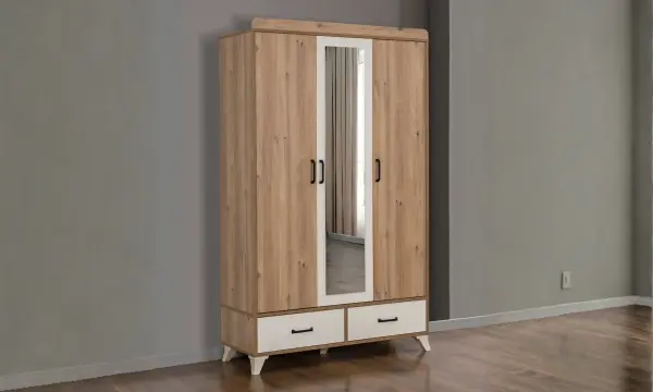 Defne 3 Kapılı Aynalı Dolap