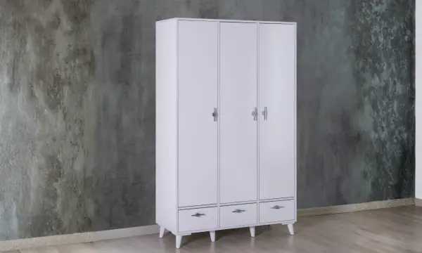 Evname 3 Kapılı Beyaz Dolap