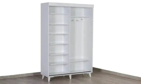 Evname Sürgülü Beyaz Portmanto